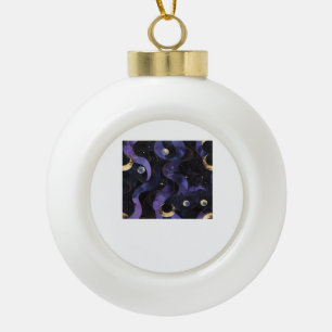 Abstraktes Whimsigoth Muster Classic Keramik Kugel-Ornament