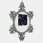 Abstraktes Whimsigoth Muster Classic Schneeflocken Zinn-Ornament (Links)