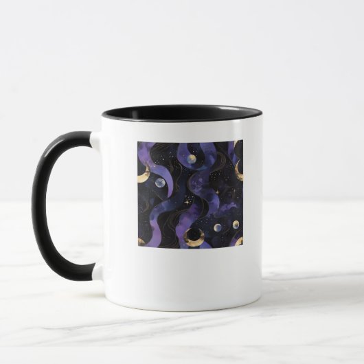 Abstraktes Whimsigoth Muster Classic Tasse (Links)