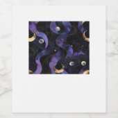 Abstraktes Whimsigoth Muster Classic Weinetikett (Einzelnes Label)