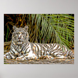Abstraktes White Tiger Poster