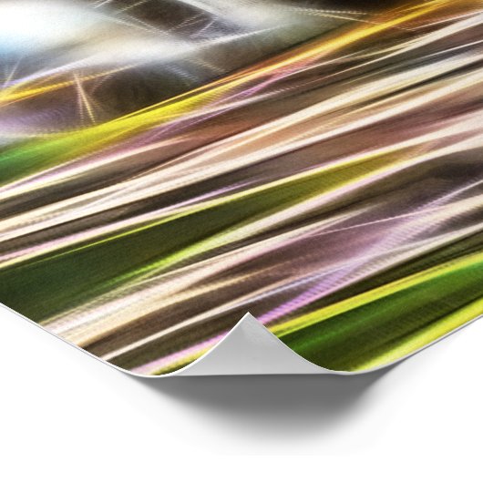 Abstraktes White Tiger Poster (Ecke)