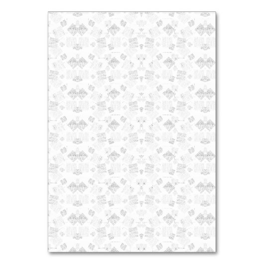 Abstraktes Wiederholmuster stilisierter Formen in  Tischnummer (Vorderseite)