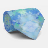 Abstraktes Wiederholungsmuster für die Seaside Flo Krawatte (Gerollt)
