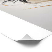 Abstraktes Wildpferd in Bewegung Poster (Ecke)