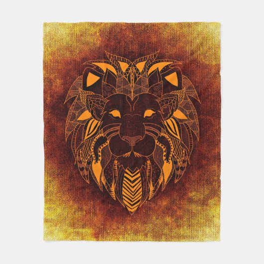 Abstraktes Wildtier Fleecedecke (Vorderseite)