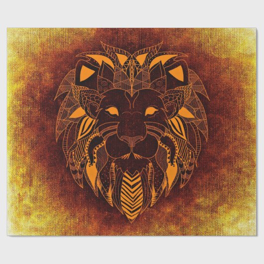 Abstraktes Wildtier Geschenkpapier (Flach)