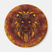 Abstraktes Wildtier Magnet (Vorne)