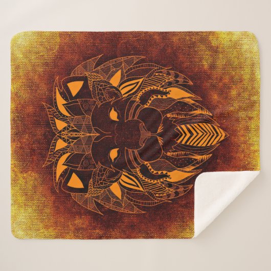 Abstraktes Wildtier Sherpadecke (Vorderseite (Horizontal))