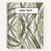 Abstraktes Wind-Blown-Gras-Spiral-Notebook Notizblock (Vorderseite)