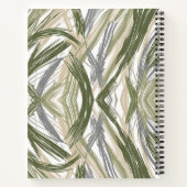 Abstraktes Wind-Blown-Gras-Spiral-Notebook Notizblock (Rückseite)