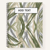 Abstraktes Wind-Blown-Gras-Spiral-Notebook Notizblock (Vorderseite)