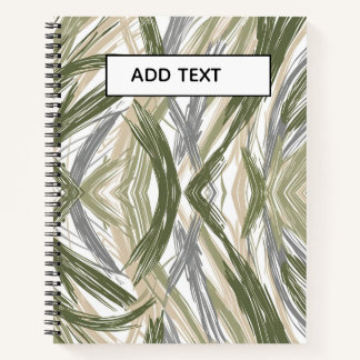 Abstraktes Wind-Blown-Gras-Spiral-Notebook Notizblock