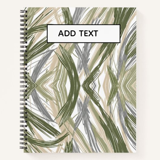 Abstraktes Wind-Blown-Gras-Spiral-Notebook Notizblock (Vorderseite)