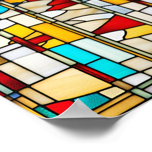 Abstraktes Windows-Mosaikbild Poster (Ecke)