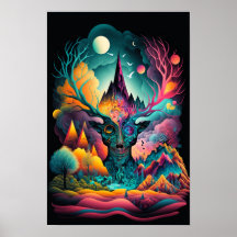 Abstraktes Wirbel-Poster | Retro-Psychedelisch 7
