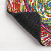 Abstraktes wirbeles Sprinkles Herz Mousepad (Ecke)