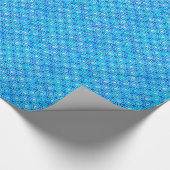 Abstraktes wirbelfarbenes Muster - blau, türkis un Geschenkpapier (Ecke)
