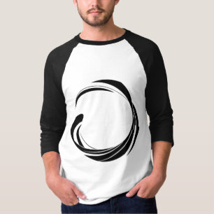 Abstraktes Wirbelkreis-Design – gebogene Ringkunst T-Shirt