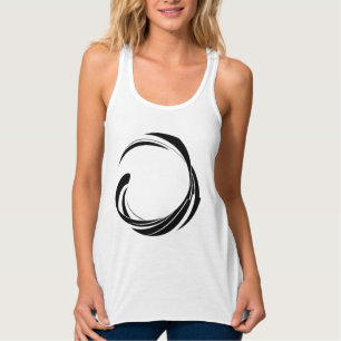 Abstraktes Wirbelkreis-Design – gebogene Ringkunst Tank Top