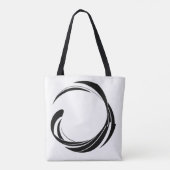 Abstraktes Wirbelkreis-Design – gebogene Ringkunst Tasche (Rückseite)