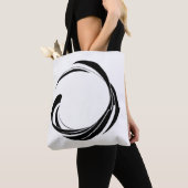 Abstraktes Wirbelkreis-Design – gebogene Ringkunst Tasche (Von Nahem)