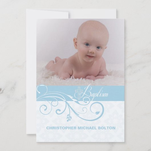 Abstraktes wirbelloses Foto Religiöse Einladung (Vorderseite)