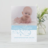 Abstraktes wirbelloses Foto Religiöse Einladung (Stehend Vorderseite)