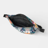 Abstraktes Wirbelmuster Weißer Text Bauchtasche (Offen)