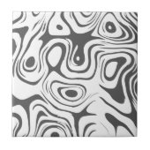 Abstraktes Wirbles Muster in Grau und Weiß Fliese (Vorderseite)