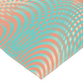 Abstraktes Wirbles Muster in Korallen und Aquamari Kurzer Tischläufer (Ecke)