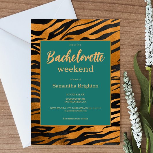 Abstraktes Wochenende Bachelorette Einladung