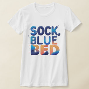 Abstraktes Word-Design für kreative BLAU-BLAU T-Shirt