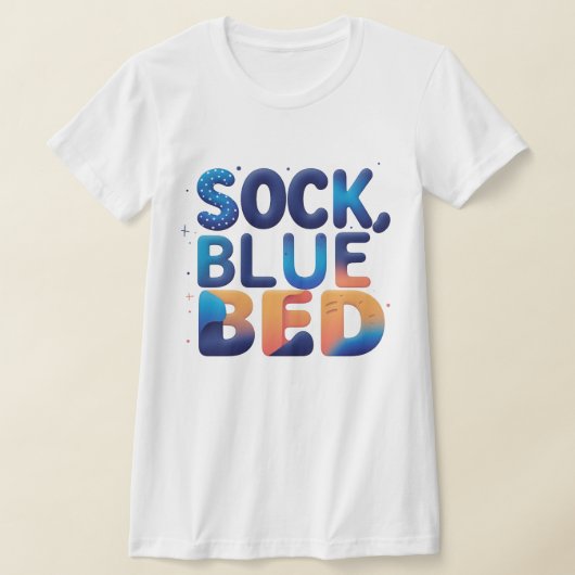 Abstraktes Word-Design für kreative BLAU-BLAU T-Shirt (Ablage )