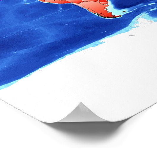 Abstraktes World Map Poster (Ecke)