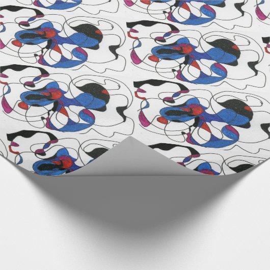 abstraktes Wrapping Paper "Creepy Crawleys" Geschenkpapier (Ecke)