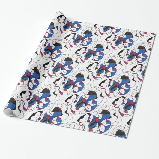 abstraktes Wrapping Paper "Creepy Crawleys" Geschenkpapier (Ungerollt)