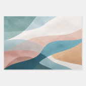 Abstraktes Wrapping Paper Flat Sheet Set 3 Geschenkpapier Set (Vorderseite 3)