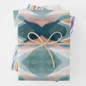 Abstraktes Wrapping Paper Flat Sheet Set 3 Geschenkpapier Set (Beispiel)