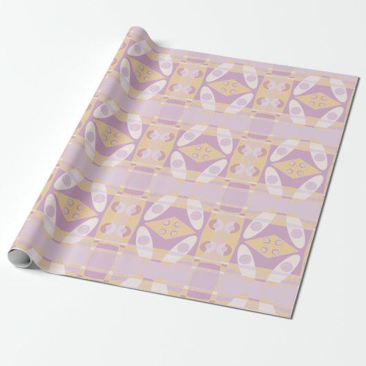 Abstraktes Wrapping Paper zum Surfen in Beige Geschenkpapier (Ungerollt)