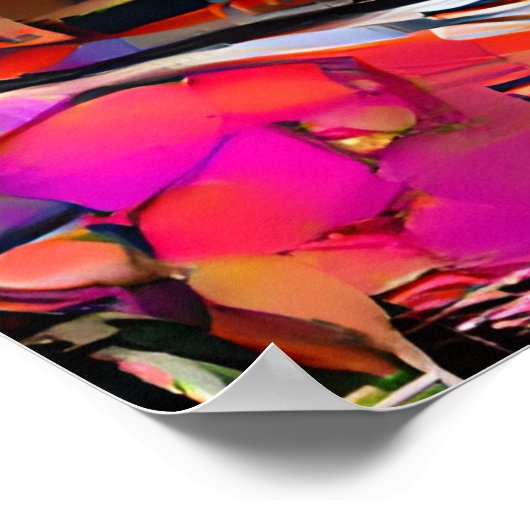 Abstraktes Yoga Pose Poster (Ecke)