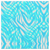 Abstraktes Zebra blau-weiß Stoff (Nahaufnahme)