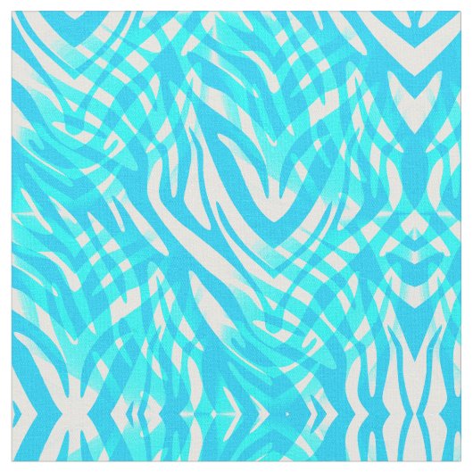 Abstraktes Zebra blau-weiß Stoff (Nahaufnahme)