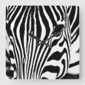 Abstraktes Zebra-Foto Quadratische Wanduhr (Vorderseite)