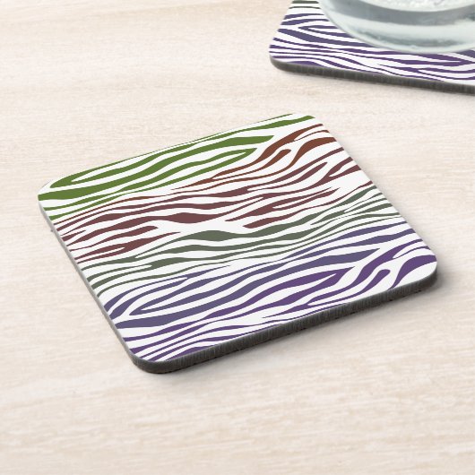 Abstraktes Zebra Getränkeuntersetzer (Linke Seite)
