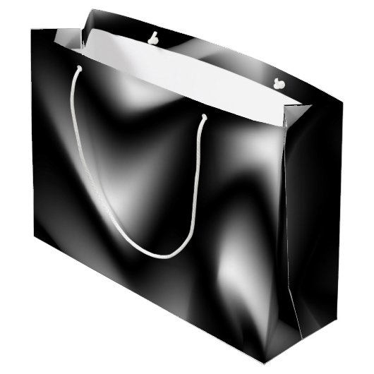 Abstraktes Zebra Große Geschenktüte (Rückseite Schrägansicht)