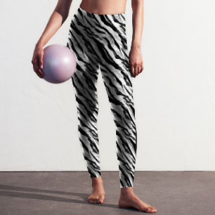 Abstraktes Zebra-Hautmuster Leggings