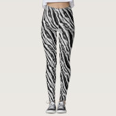 Abstraktes Zebra-Hautmuster Leggings (Vorderseite)