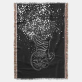 Abstraktes Zebra in Bewegung Flüssig Decke (Vorderseite Vertikal)