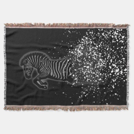 Abstraktes Zebra in Bewegung Flüssig Decke (Vorderseite)